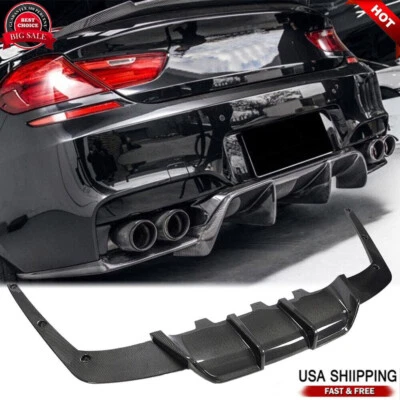 Kit de carrocería difusor parachoques trasero fibra carbono real bmw f06 f12 f13 m6 13-18 Foto 1 de 4