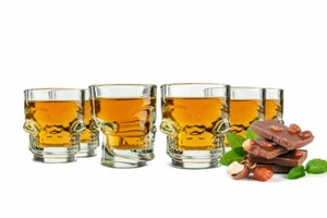 6 Schnapsgläser Totenkopf Shotgläser Schädel Schnaps Shots Stamper Vodkagläser - Bild 1 von 5