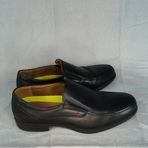 Zapatos de vestir Florsheim para hombre Comfortech OrthoLite de cuero negro sin cordones 13D - Imagen 1 de 7