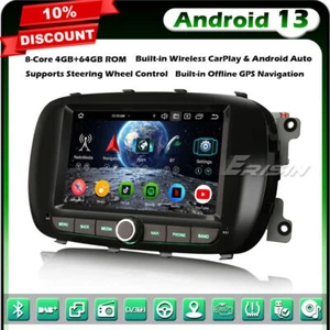 8-Core 64GO DAB+ Android 13 Autoradio CarPlay GPS DSP pour Fiat 500X OBD2 Canbus - Imagen 1 de 24