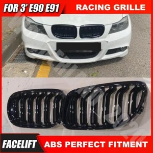 For BMW 3 Series E90 E91 2009-2012 LCI M Sport Front Kidney Grill Grille Black - Picture 1 of 17