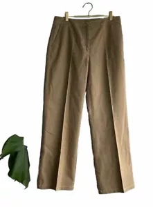 St. John Sport Classic Tan Cotton Denim Trousers Sz.12 - Picture 1 of 9
