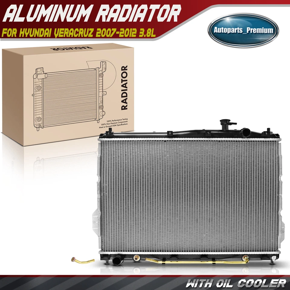 Radiador con enfriador de aceite para Hyundai Veracruz 2007 2008 2009 2010 2011 2012 3,8 L Foto 1 de 4