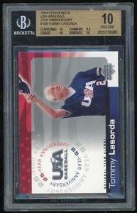 2004 Upper Deck Tommy Lasorda USA Baseball 25th Anniversary #109 BGS 10 (Read)