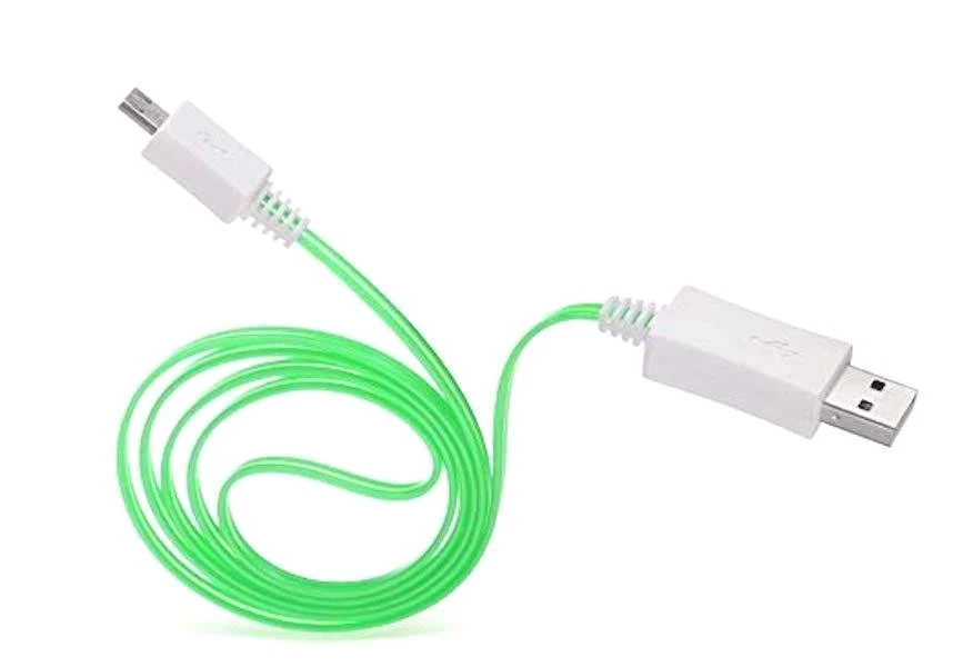 Luz LED MICRO USB Cargador de Datos Cable de Carga de Alimentación para Samsung S6 S7+ HTC LG Foto 1 de 4