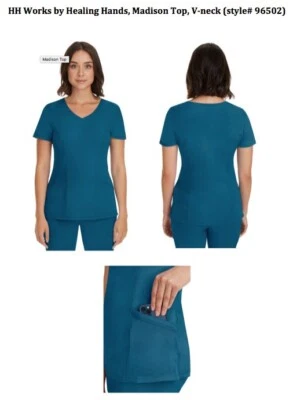 5 Caribbean Blue Scrub Set Uniforms, XS (Grey's Anatomy, Cherokee, HH Works) - Image 1 of 4
