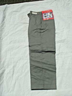 Pantalones De Colección Niños Etiqueta Raya Plateada---Sanforizado Sarga --Talla 10/24--Gris--NOS Foto 1 de 2