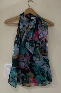 Milly Organza Floral Bow Top Size 0 - Picture 1 of 6