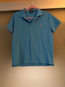 Polo Ralph Lauren Shirt Men’s Size Large Classic Fit Short Sleeve Preppy | Blue - Picture 1 of 10
