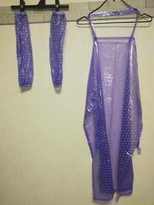 Shiny purple PVC vinyl plastic apron and arm covers set waterproof - Picture 1 of 11
