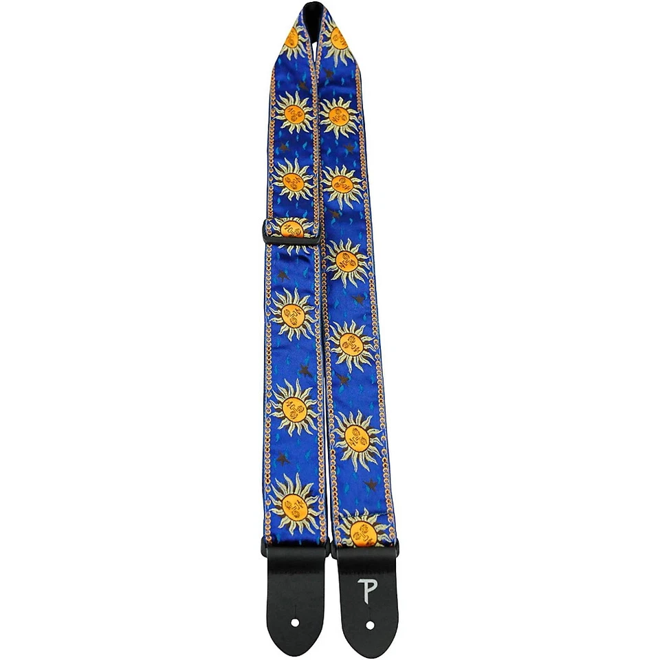 Perri's Jacquard Guitar Strap Yellow and Blue Sun 39 to 58 in. - Image 1 of 1