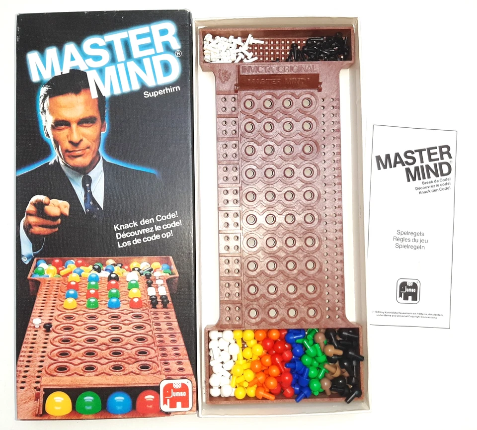 Innen fast wie neu: Master Mind Mastermind Superhirn Jumbo Spiele + extra Stifte - Bild 1 von 4