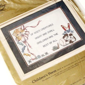 Kinder Gedicht gezählt Kreuzstich Kit etwas Besonderes von Candamar 16" x 12" - Bild 1 von 6