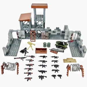 Military WW2 Building Blocks Set, Army Bricks Base with Weapons and Tank and Sol - Picture 1 of 12