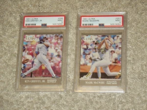 Ken Griffey Jr. Mark McGwire 1991 Fleer Ultra #336 #251 HOF PSA 9 LOTTO COME NUOVO - Foto 1 di 2