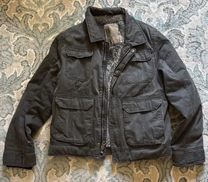 BKE Buckle Brown Faux Fur Sherpa Lined Corduroy Men's Medium Jacket Trucker - Picture 1 of 17