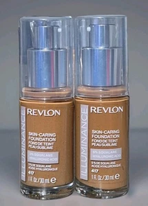 (2x) Revlon Illuminance Skin-Caring Liquid Foundation, 417 Warm Caramel - Picture 1 of 3