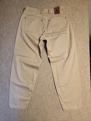 De Colección RARO Diesel Jeans Hombres 38x34 Beige Saddle Pantalones Vaqueros holgados Hecho en Italia Botón Mosca Foto 1 de 4