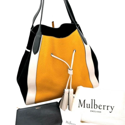 Bolso de Mano Mulberry Milly Borla Cuero Gamuza Mujer Usado Auténtico Foto 1 de 4