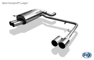 Escape deportivo Fox Duplex BMW Serie 7 E65 735i 745i 2001- 2x80mm afilado recto Foto 1 de 4