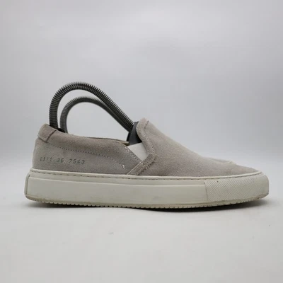 Common Projects Women's EU Size 36 Gray Suede Leather Slip On Sneaker Shoes - Image 1 of 4
