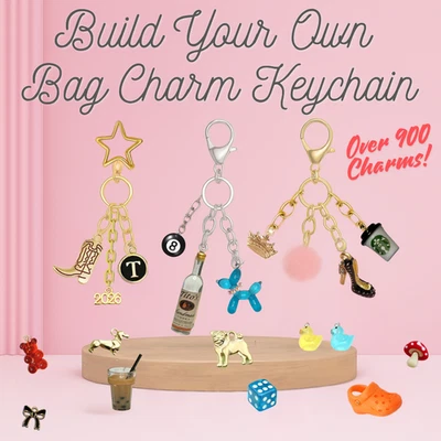 Llavero con dije de bolsa personalizado - Regalo con nombre personalizado, construye el tuyo propio (ensamblamos) Foto 1 de 4