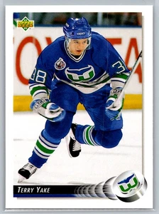 Terry Yake 1992-93 Upper Deck HOCKEY #512 Hartford Whalers - Picture 1 of 2