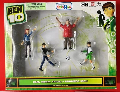 Conjunto de futebol Ben 10 pacote com 4 Toys R Us Exclusive Ben, Gwen, Kevin & Grandpa Max - Imagem 1 de 4