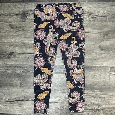 Leggings Lularoe altos y curvilíneos coloridos geométricos florales Foto 1 de 4