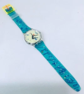 Swatch GK229 Watch Rubber Strap Used Space/Gravity Theme 1996 Swiss - Picture 1 of 5