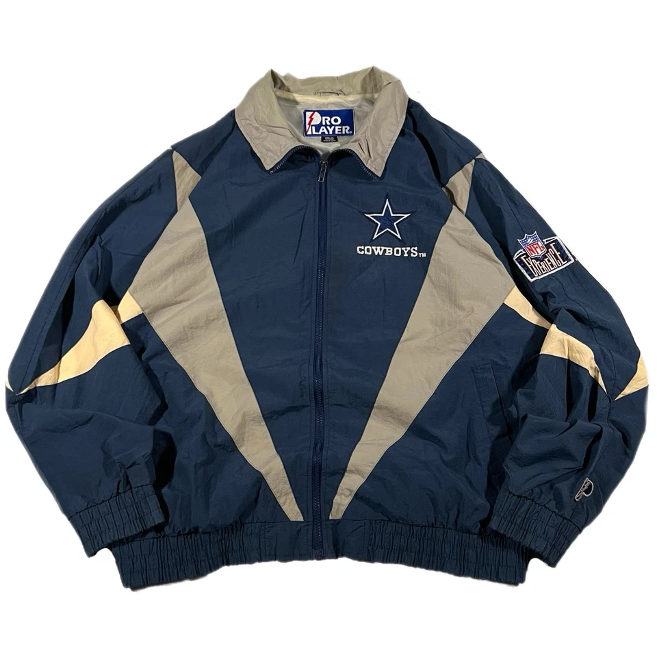 Chaqueta de fútbol americano rara (XL) parche cremallera completa vintage jugador profesional de los Dallas Cowboys (XL) Foto 1 de 4