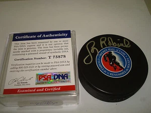 Larry Robinson Signed Hall Of Fame Hockey Puck PSA/DNA Canadiens HOF a - Picture 1 of 4