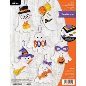 Bucilla Felt Ornaments Applique Kit Set of 6 - Boo Buddies 89714E - Picture 1 of 4