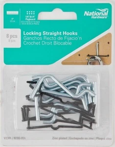 Pegboard Angle Hook, 1/8-In. Rod, Galvanized Steel, 1-In., 8-PC. -N180-004 V2301 - Picture 1 of 1