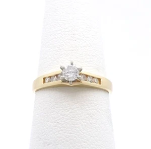 14K Gold Diamond Promise Pre Engagement Ring - Picture 1 of 9