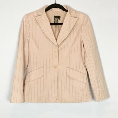 Blazer para mujer BCBG MaxAzria pequeño rosa a rayas precio de venta sugerido por el fabricante 266 USD Foto 1 de 4