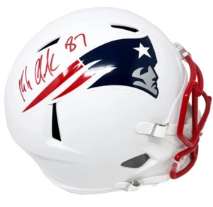 Rob Gronkowski Signed New England Patriots White Full Size Replica Helmet; JSA - Picture 1 of 4