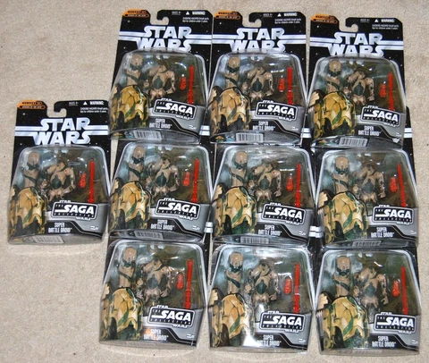 Super Battle Droid Star Wars Saga Collection 3.75" Lot of 10! Army builder CAMO Cover