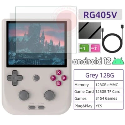 ANBERNIC RG405V 4" IPS Touch Android 12 Unisoc Tiger T618 64bit Game Player Gift - Image 1 of 4