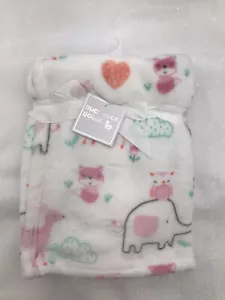 Duck Duck Goose Girls Baby Blanket Security Lovey Pink Owl Fox Elephant NEW - Imagen 1 de 10