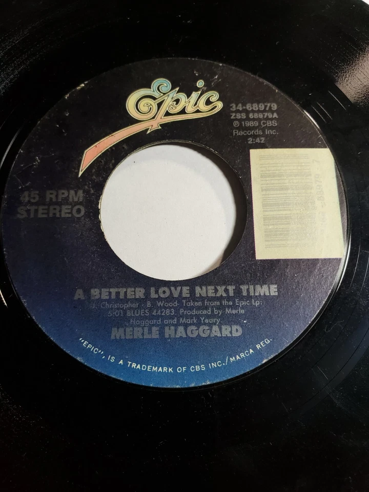 Merle Haggard - Losin' In Las Vegas/A Better Love Next Time 45 RPM VG F47A - Image 1 of 1