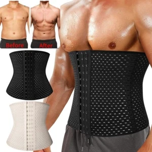 Men Women Weight Loss Waist Trainer Slim Body Shaper Girdle Sports Trimmer Belt - Picture 1 of 22