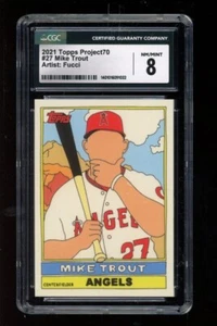 Mike Trout 2021 Topps Project70 / Fucci Artist #27 (CGC 8) - Picture 1 of 2