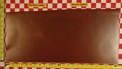 HORWEEN COPPER TAN FLESH SIDE 5 OZ. LEATHER PIECE, *B, 24" x 11",  NAT. QLTY - Image 1 of 4