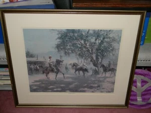 Olaf Wieghorst "Corralling the Cavvy" Hand-Signed Print #/1000 - Picture 1 of 14