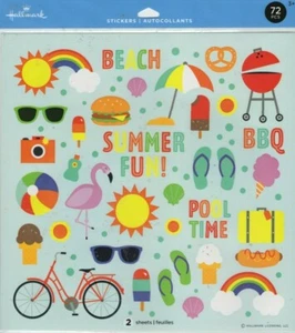 Hallmark SUMMER FUN themed sticker set~BNIP~Nice! Quick Ship - Picture 1 of 1