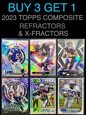 2023 Topps Composite Football REFRACTORS/X-FRACTOR (BUY 3 GET 1) You Pick/Choose - Image 1 of 3