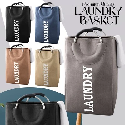 43L Faltbar Stoff Wäschekorb Zusammenklappbar Kleidung Tasche Mülleimer - Bild 1 von 2