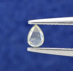 real rustic loose diamond 0.11tcw green sparkling pear rose cut for gift ring - Picture 1 of 13