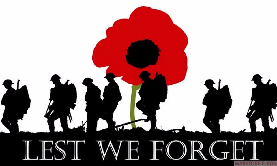LEST WE FORGET 3x2 feet FLAG 90cm x 60cm BRITISH MILITARY ARMY REMEMBRANCE - Image 1 of 1